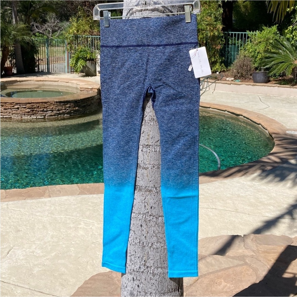 Blue Leggings Full Length Ombre New